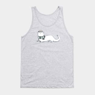 Ermine in Hat & Scarf Tank Top